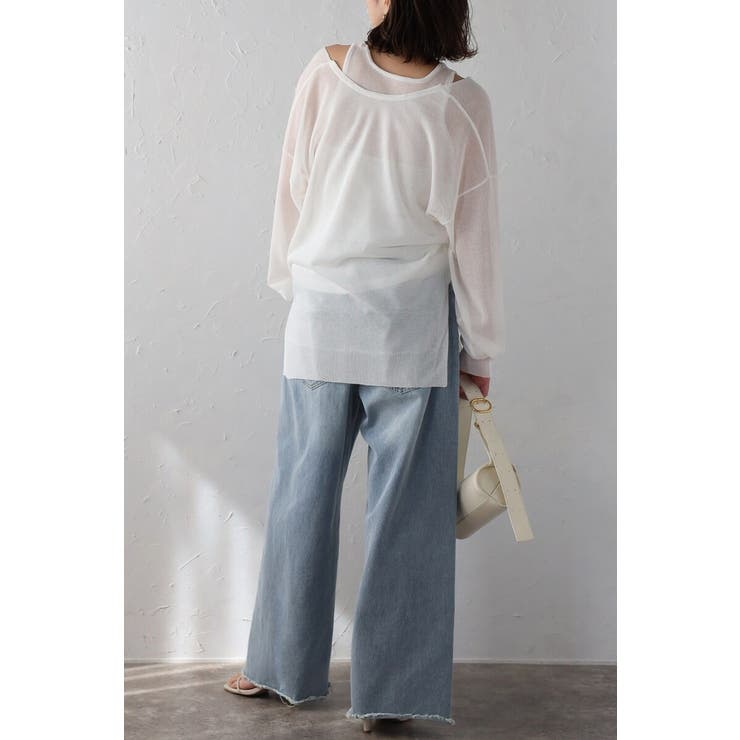 シアーニットアメスリタンク×Vネックプルオーバーセット 77-003793 | BONJOUR SAGAN | 詳細画像26 