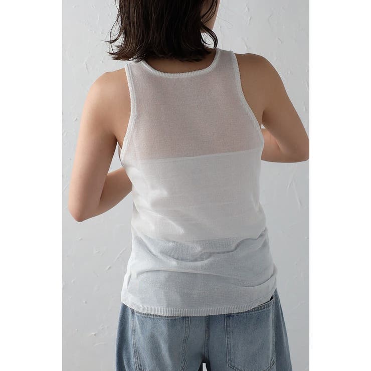 シアーニットアメスリタンク×Vネックプルオーバーセット 77-003793 | BONJOUR SAGAN | 詳細画像31 