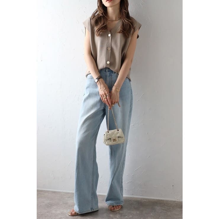 ゴールド釦ボクシーニットベスト 77-003817 | BONJOUR SAGAN | 詳細画像15 