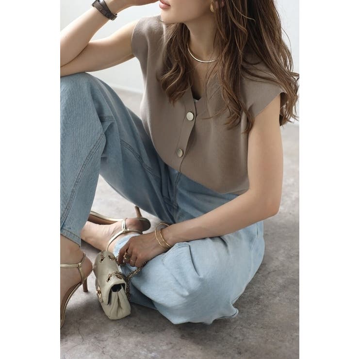 ゴールド釦ボクシーニットベスト 77-003817 | BONJOUR SAGAN | 詳細画像17 