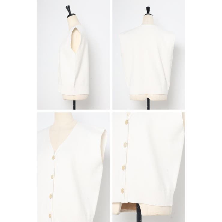 ゴールド釦ボクシーニットベスト 77-003817 | BONJOUR SAGAN | 詳細画像33 