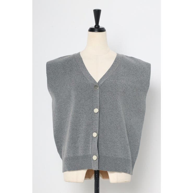 ゴールド釦ボクシーニットベスト 77-003817 | BONJOUR SAGAN | 詳細画像35 