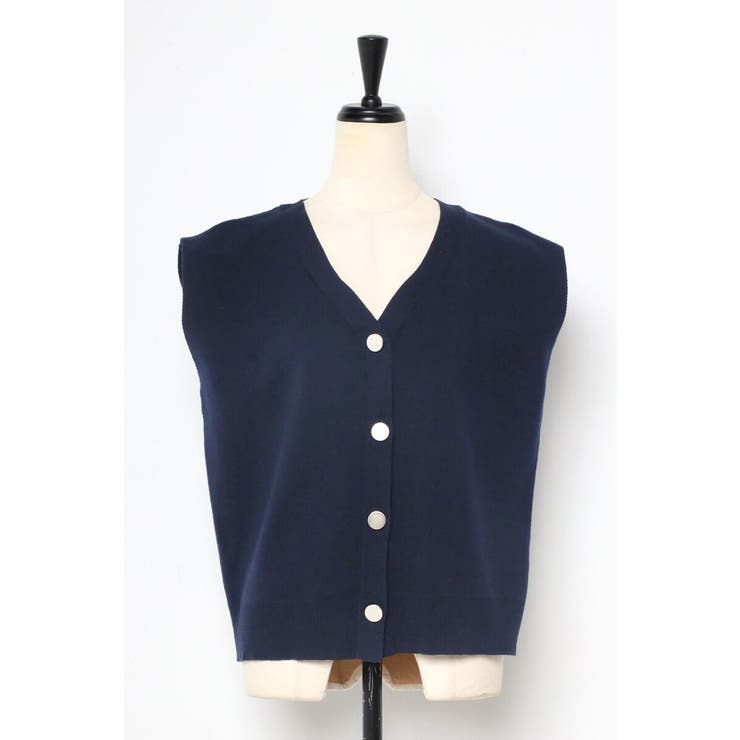 ゴールド釦ボクシーニットベスト 77-003817 | BONJOUR SAGAN | 詳細画像37 