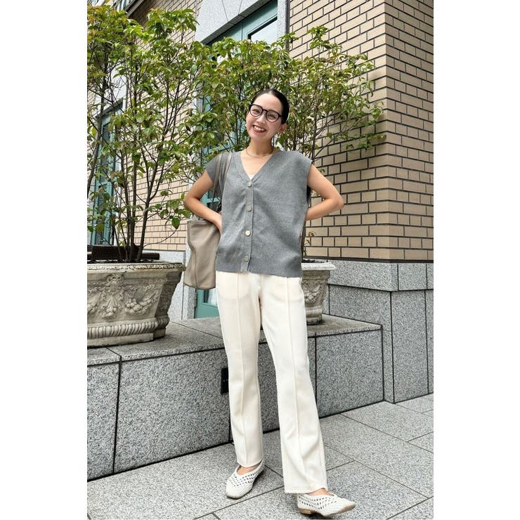 ゴールド釦ボクシーニットベスト 77-003817 | BONJOUR SAGAN | 詳細画像38 