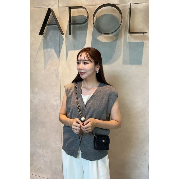 ゴールド釦ボクシーニットベスト 77-003817 | BONJOUR SAGAN | 詳細画像39 