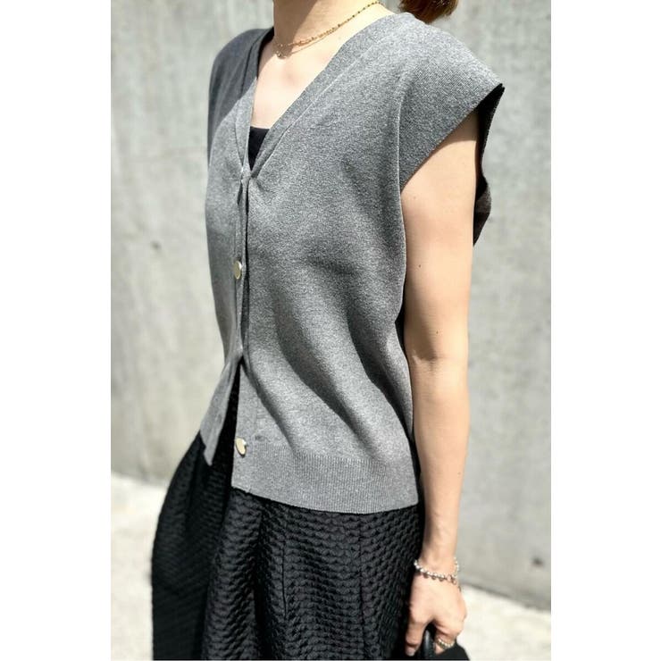 ゴールド釦ボクシーニットベスト 77-003817 | BONJOUR SAGAN | 詳細画像41 