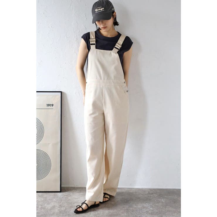 IVORY | リネンオーバーオール 99-000111 | BONJOUR SAGAN