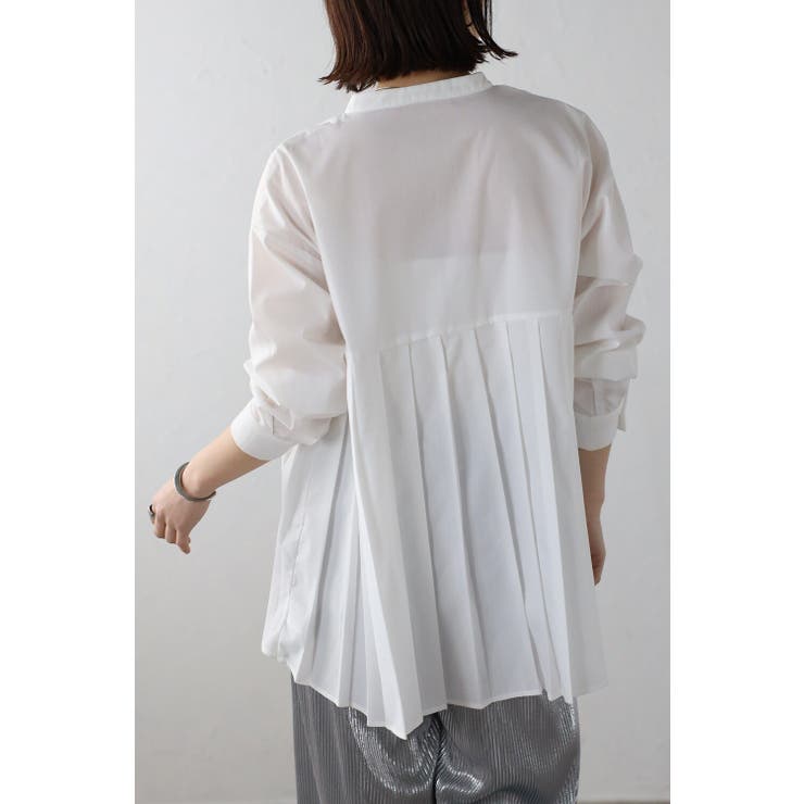 プリーツ切替バンドカラーシャツ | BONJOUR SAGAN | 詳細画像3 