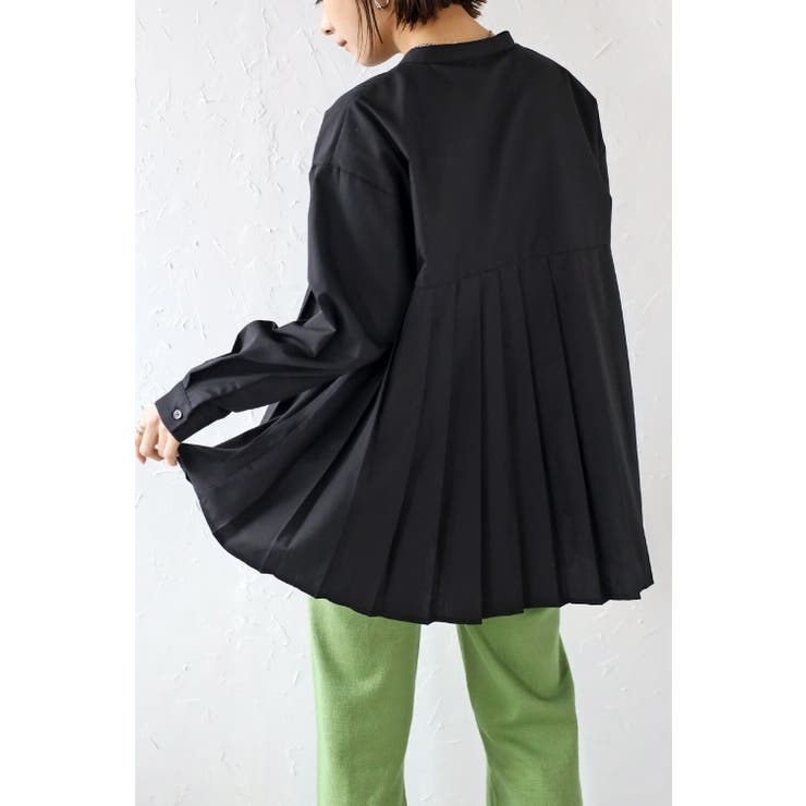 プリーツ切替バンドカラーシャツ | BONJOUR SAGAN | 詳細画像6 