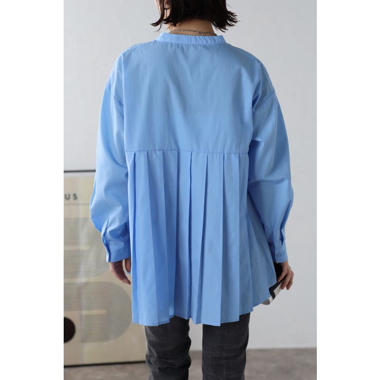 プリーツ切替バンドカラーシャツ | BONJOUR SAGAN | 詳細画像7 