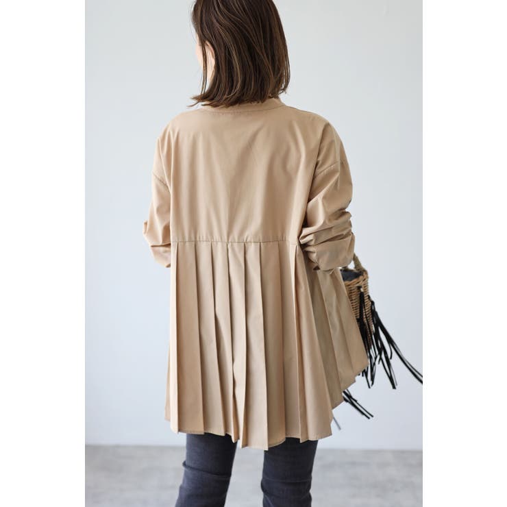 プリーツ切替バンドカラーシャツ | BONJOUR SAGAN | 詳細画像10 