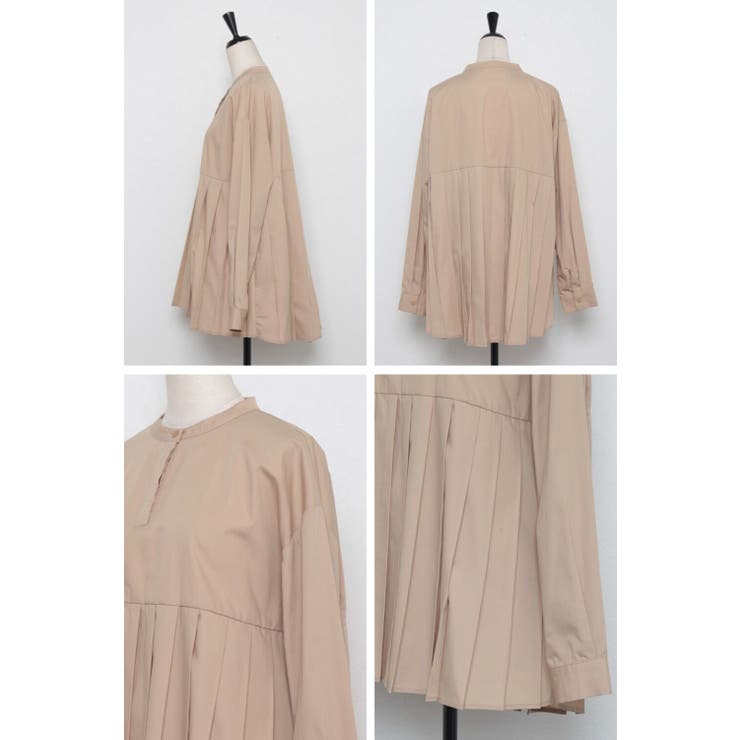 プリーツ切替バンドカラーシャツ | BONJOUR SAGAN | 詳細画像11 