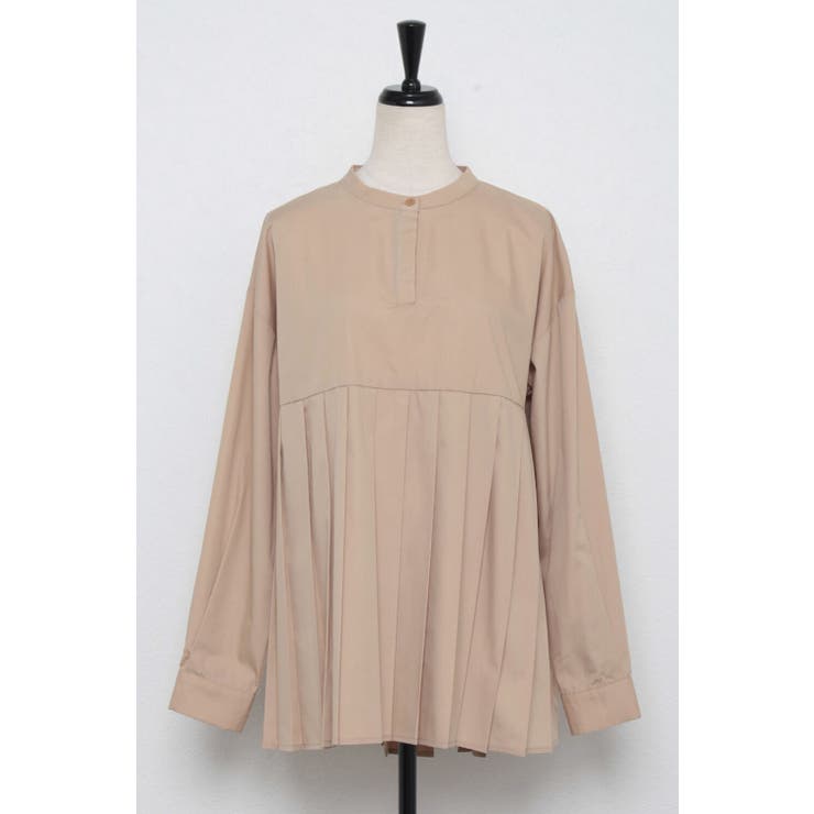 プリーツ切替バンドカラーシャツ | BONJOUR SAGAN | 詳細画像13 