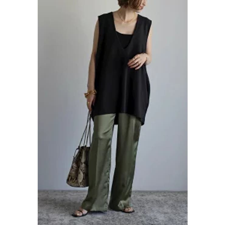 ディープVネックノースリーブカットソー 96-164737 | BONJOUR SAGAN | 詳細画像23 