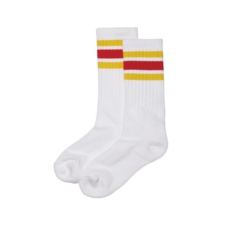 ホワイトｘイエローｘレッド | 【LIFEMAX】ユニセックス ソックス | Etre pret