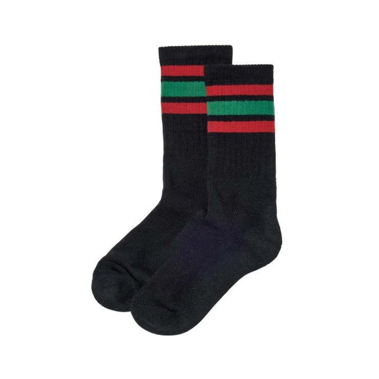 クロｘバーガンディｘグリーン | 【LIFEMAX】ユニセックス ソックス | Etre pret