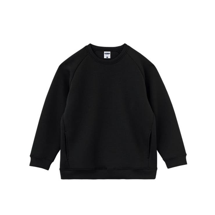 ブラック | 【LIFEMAX】ドライストレッチクルーネックトレーナー | Etre pret