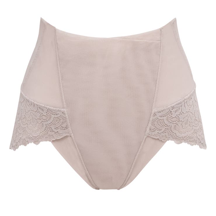 シアーグレージュ | レーシーハイウエストショーツ２５ | BRADELIS NEW YORK