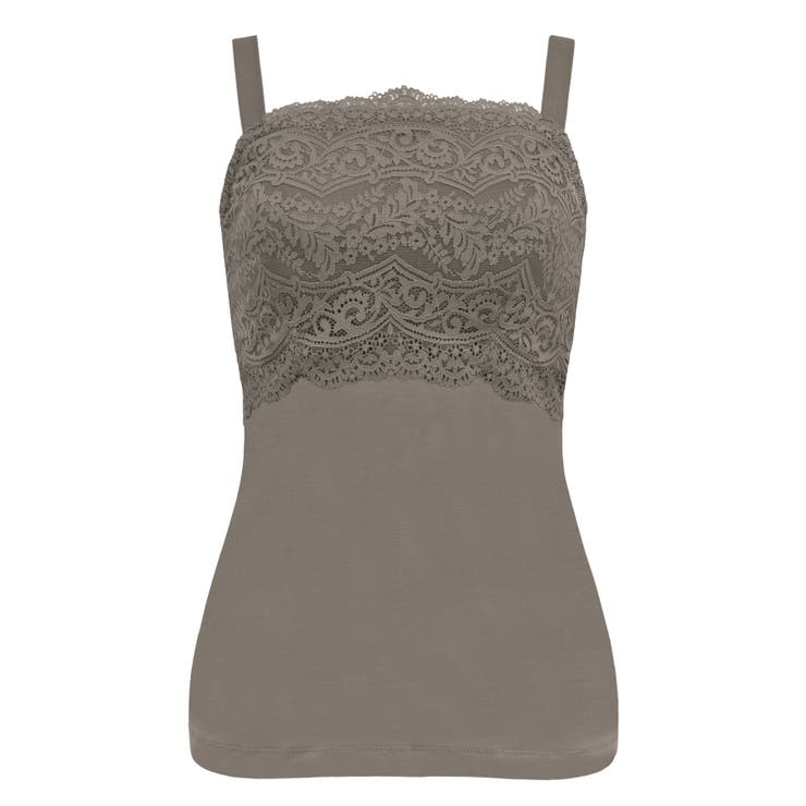 セージグリーン | はくだけ簡単マドレーヌカップ綿混ブラキャミ２４ | BRADELIS NEW YORK