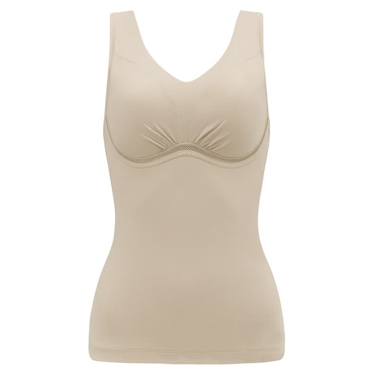 シアーグレージュ | ゆきねえ３６５綿混モアらく快適フルカップブラキャミ２４ | BRADELIS NEW YORK