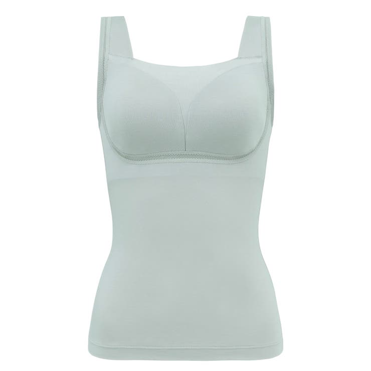 ミントグレー | ゆきねえとろりソフトシルク混ブラキャミ２５ | BRADELIS NEW YORK