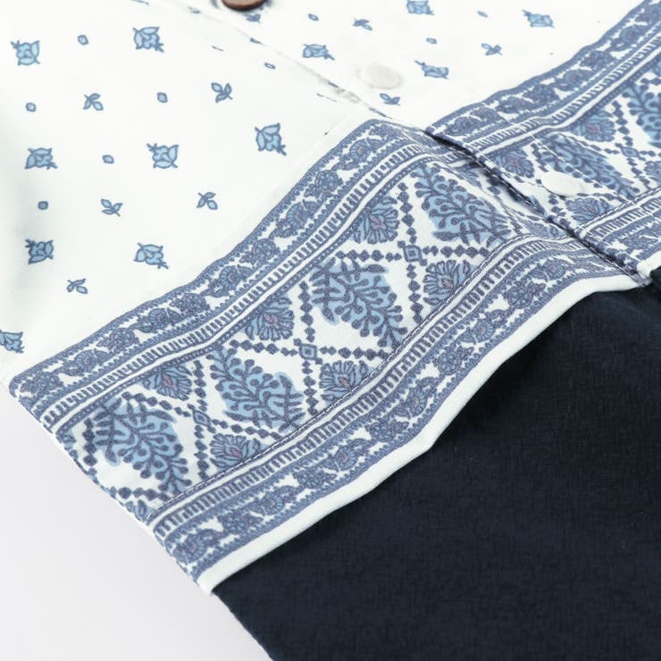 プロヴァンスプリントシャツレイヤード半袖カバーオール 子供服 キッズ | ブランシェス | 詳細画像10 