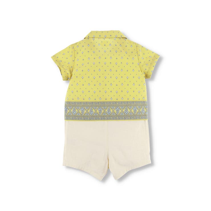 プロヴァンスプリントシャツレイヤード半袖カバーオール 子供服 キッズ | ブランシェス | 詳細画像15 