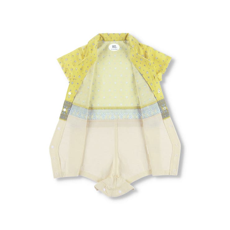 プロヴァンスプリントシャツレイヤード半袖カバーオール 子供服 キッズ | ブランシェス | 詳細画像16 