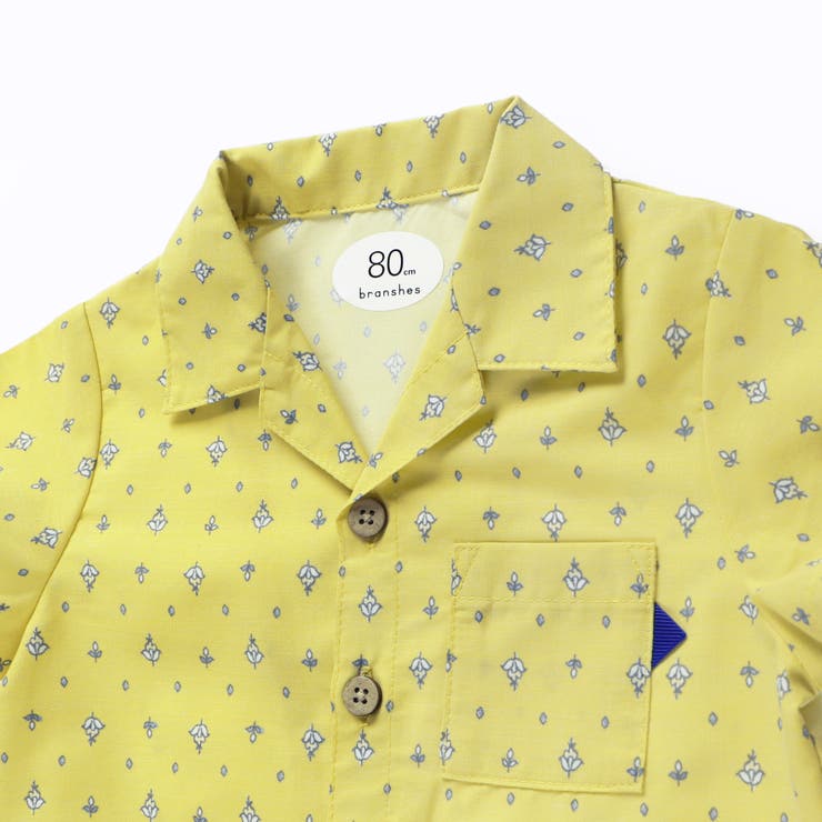 プロヴァンスプリントシャツレイヤード半袖カバーオール 子供服 キッズ | ブランシェス | 詳細画像17 