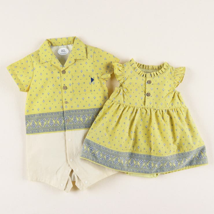 プロヴァンスプリントシャツレイヤード半袖カバーオール 子供服 キッズ | ブランシェス | 詳細画像24 