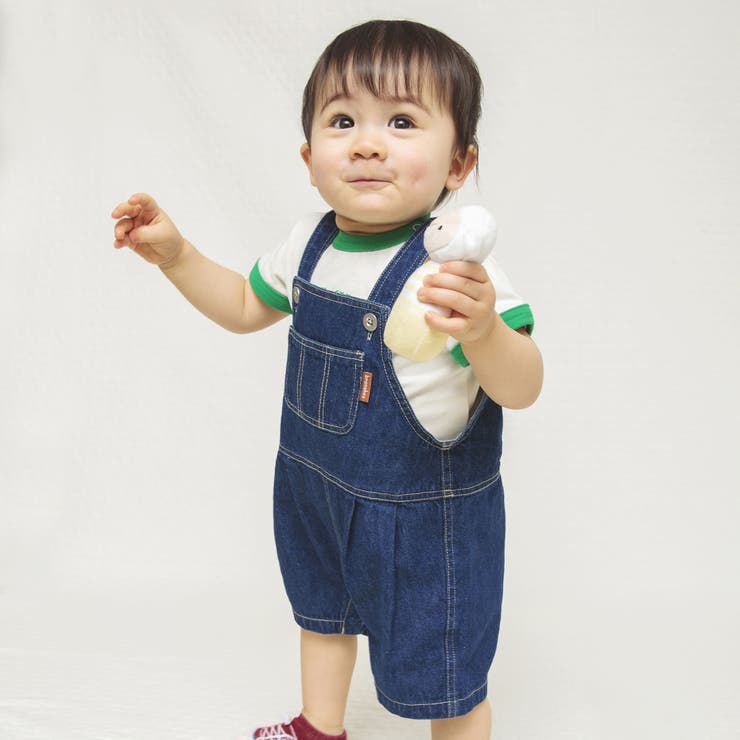 ベビー】サロペット+リンガーTシャツセット 子供服 キッズ[品番