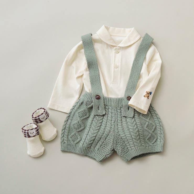 ニットサロペット＋ボディースーツセット | ブランシェス | 詳細画像16 