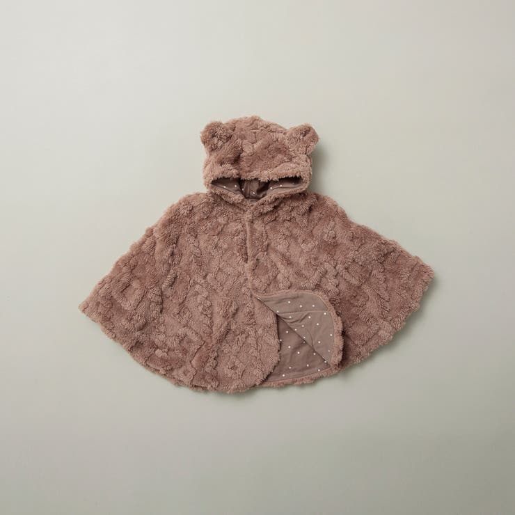 ブラウン | 【ベビー】ケーブル柄ケープ | ブランシェス