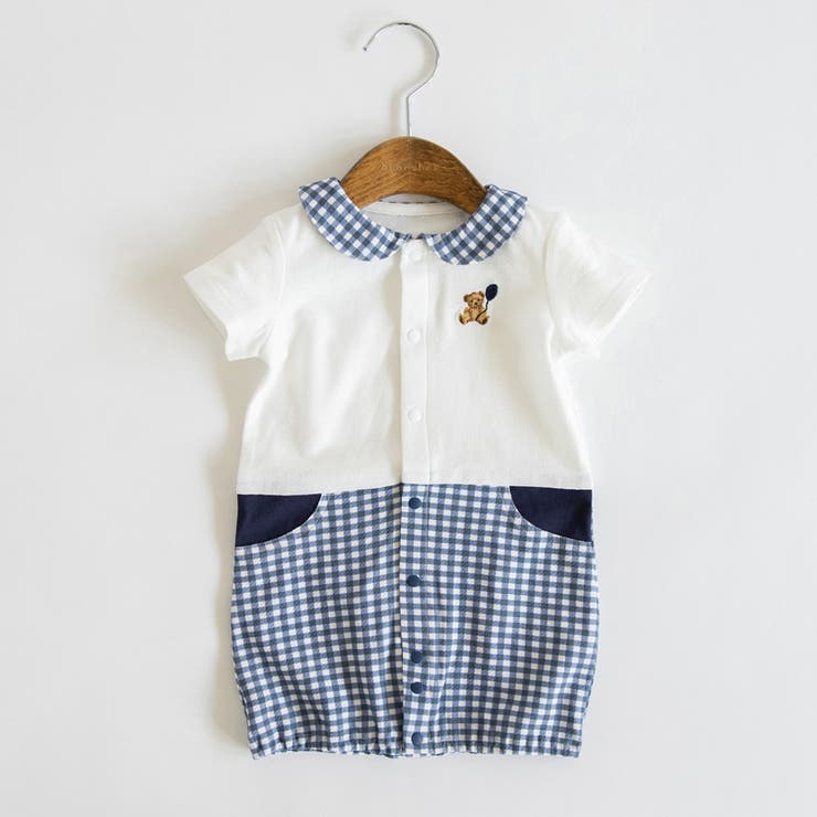 ネイビーブルー | 【ベビー】2WAY半袖カバーオール | ブランシェス