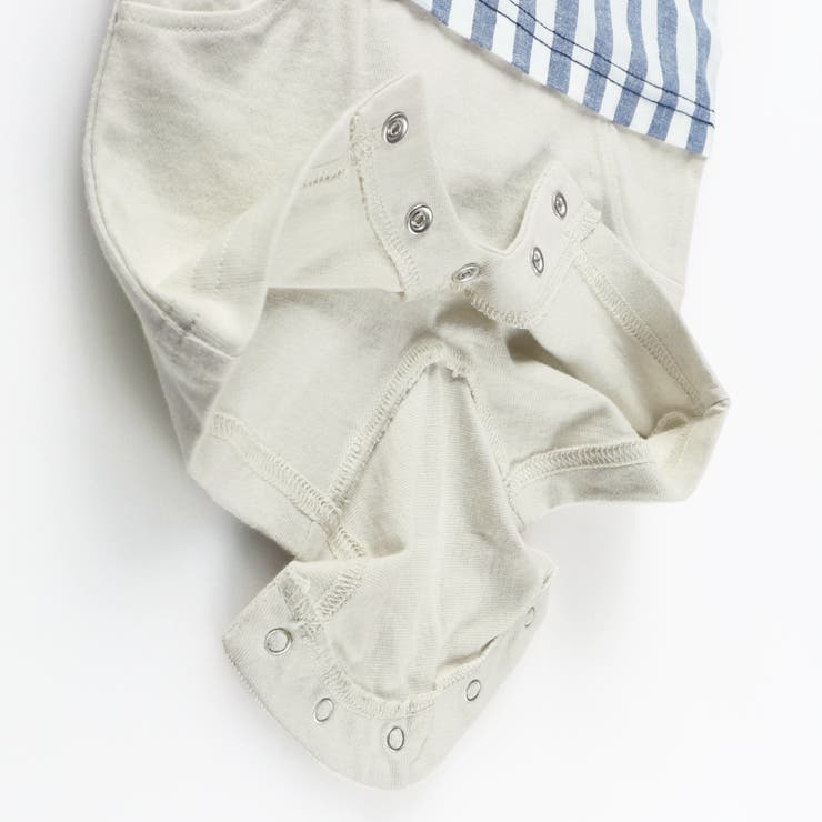 【おそろい】異素材切り替え半袖カーバーオール | ブランシェス | 詳細画像8 