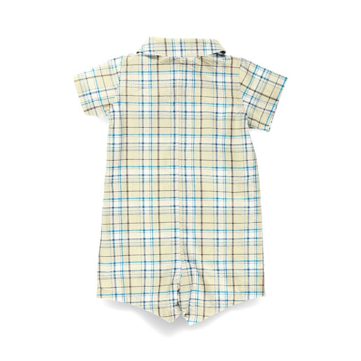 【おそろい】ぽこぽこ／サッカーチェック柄半袖カバーオール | ブランシェス | 詳細画像10 