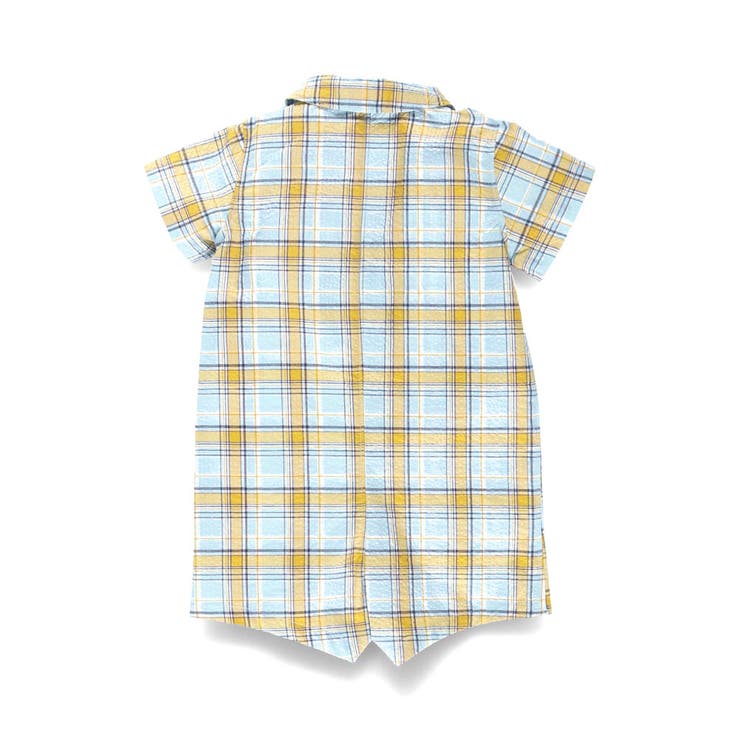 【おそろい】ぽこぽこ／サッカーチェック柄半袖カバーオール | ブランシェス | 詳細画像12 