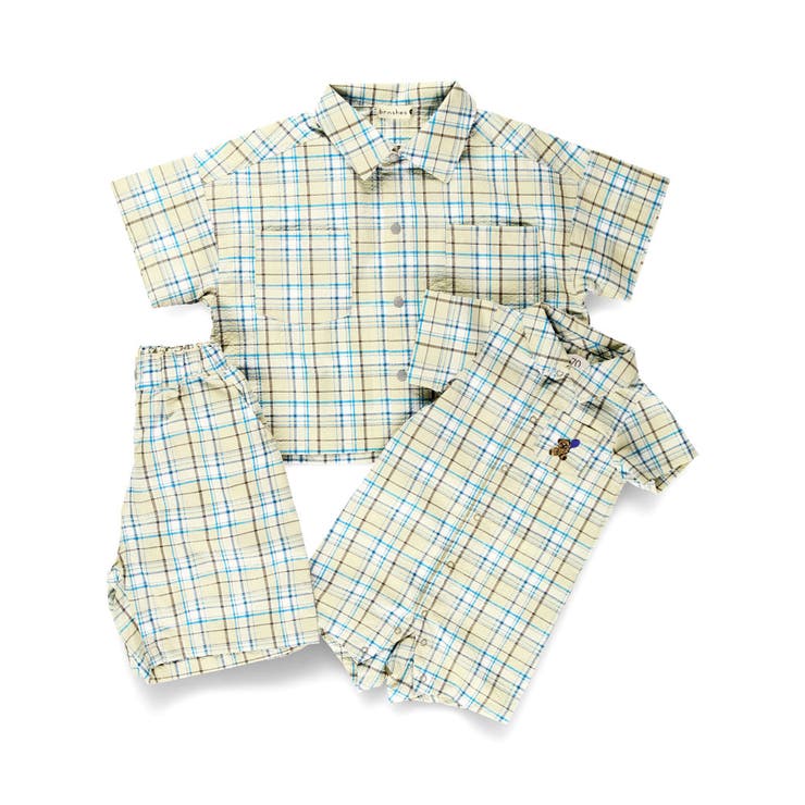 【おそろい】ぽこぽこ／サッカーチェック柄半袖カバーオール | ブランシェス | 詳細画像9 