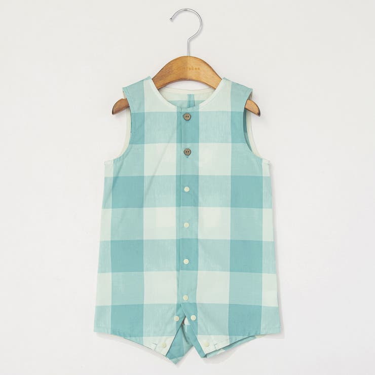 【おそろい】ブロックチェックカバーオール | ブランシェス | 詳細画像1 