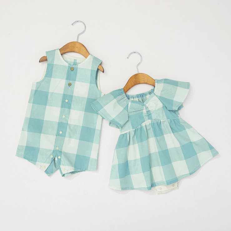 【おそろい】ブロックチェックカバーオール | ブランシェス | 詳細画像12 