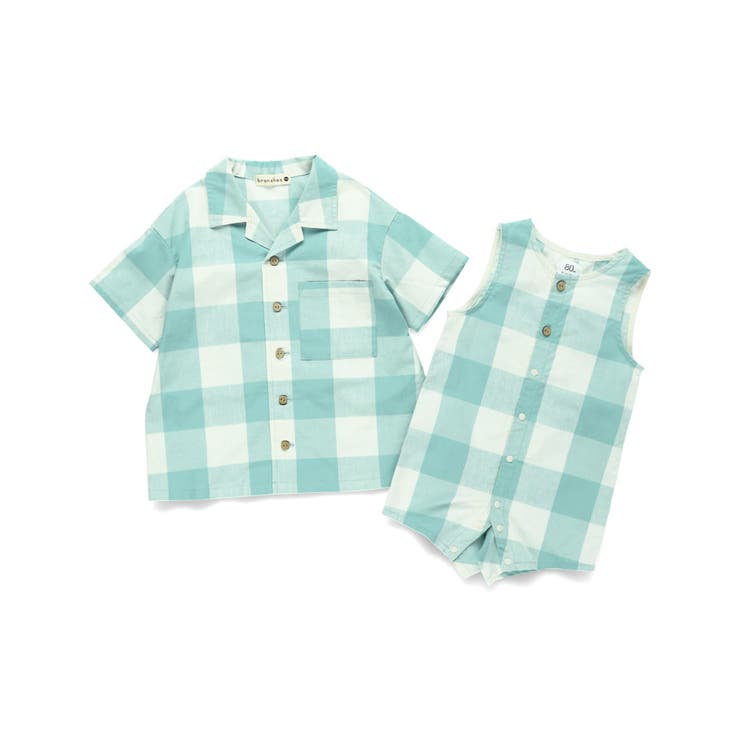 【おそろい】ブロックチェックカバーオール | ブランシェス | 詳細画像13 