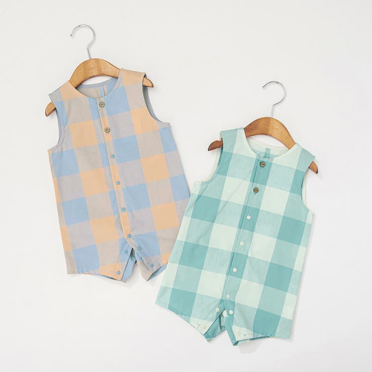 【おそろい】ブロックチェックカバーオール | ブランシェス | 詳細画像14 