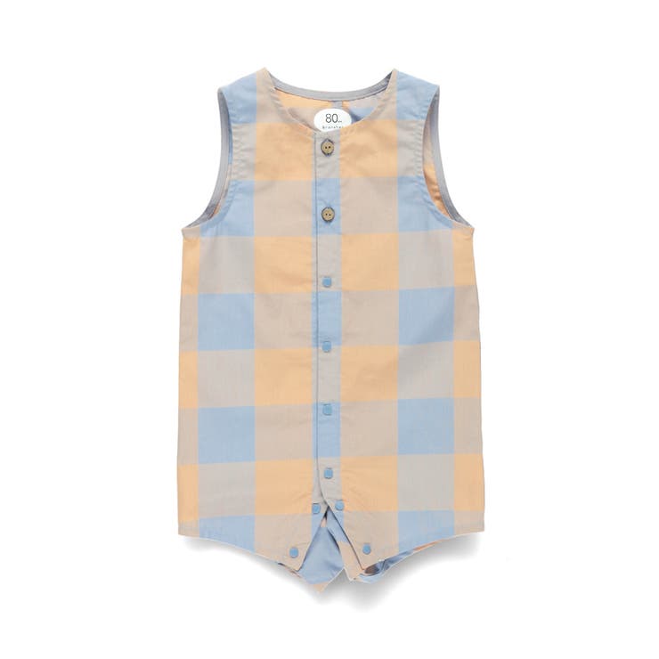 【おそろい】ブロックチェックカバーオール | ブランシェス | 詳細画像2 