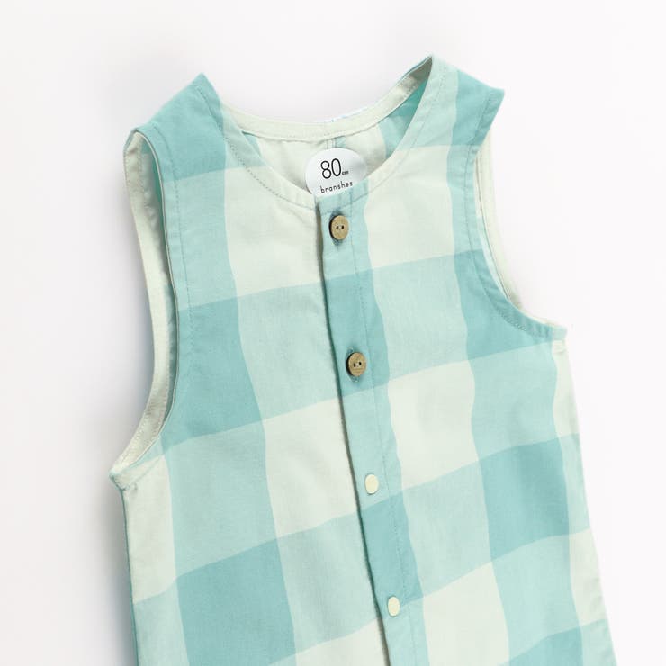 【おそろい】ブロックチェックカバーオール | ブランシェス | 詳細画像7 