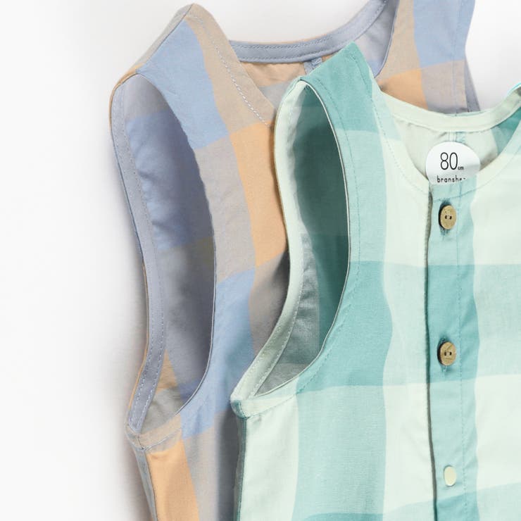 【おそろい】ブロックチェックカバーオール | ブランシェス | 詳細画像8 