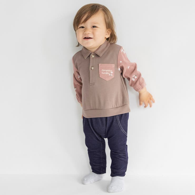 【おそろい】きんもくせい刺しゅうカバーオール | ブランシェス | 詳細画像1 