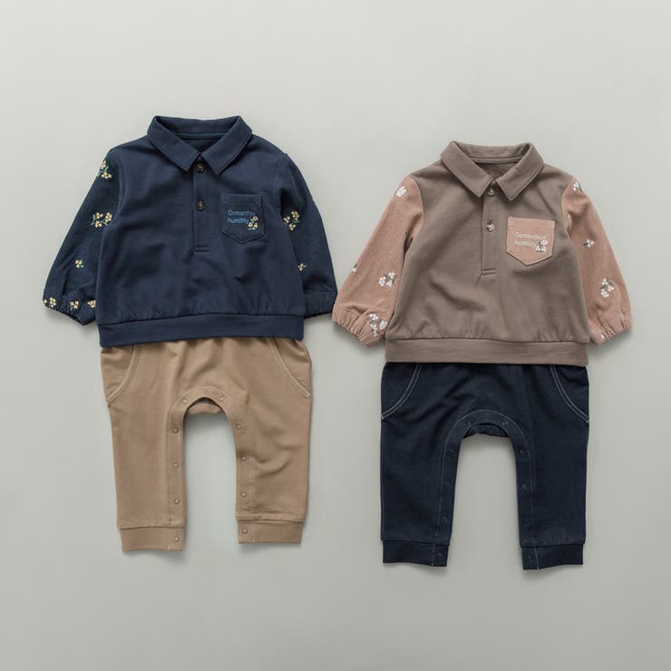 【おそろい】きんもくせい刺しゅうカバーオール | ブランシェス | 詳細画像25 