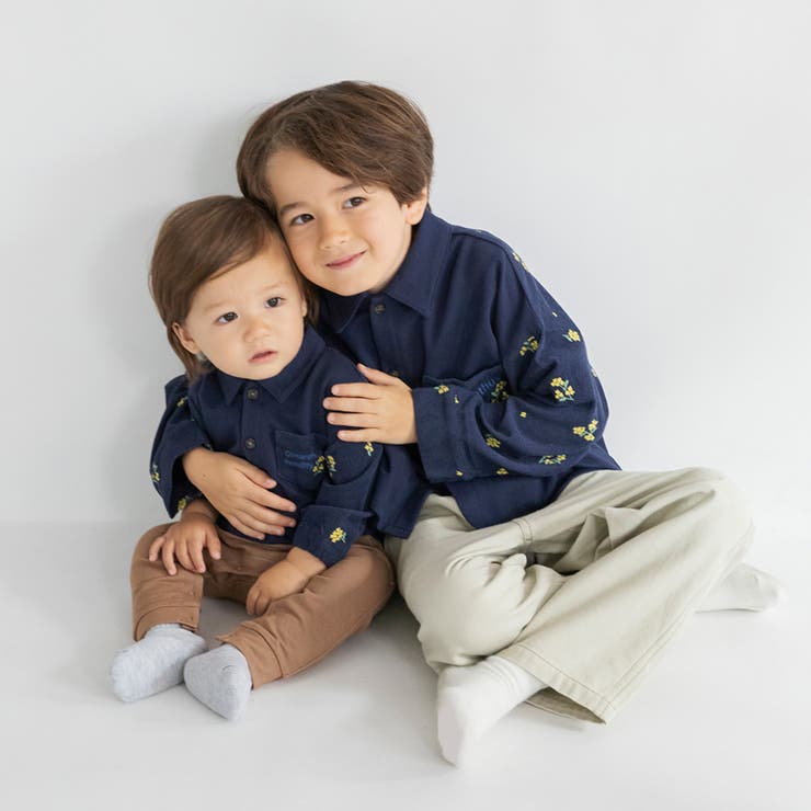 【おそろい】きんもくせい刺しゅうカバーオール | ブランシェス | 詳細画像6 