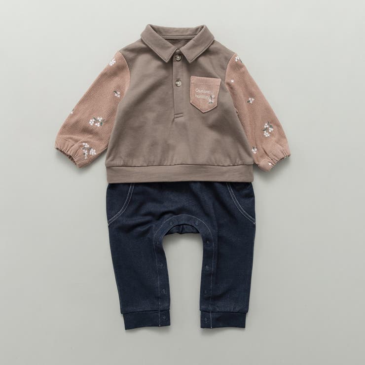 【おそろい】きんもくせい刺しゅうカバーオール | ブランシェス | 詳細画像9 