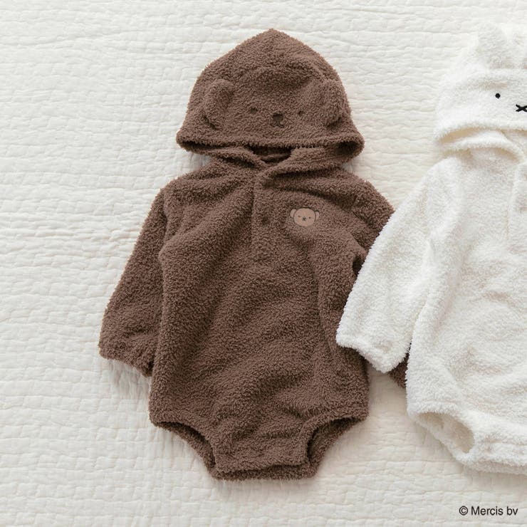 ブラウン | ふわふわベビー ルームウェア ロンパース | ブランシェス